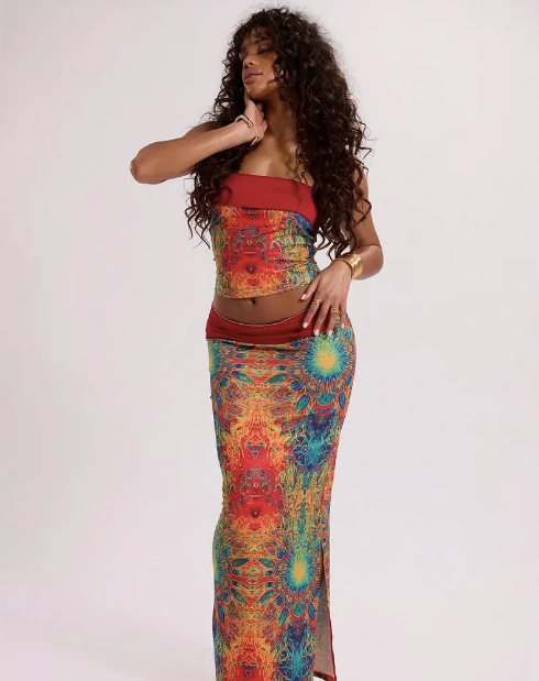 Rainbow Mumbaï Set -Top & Skirt