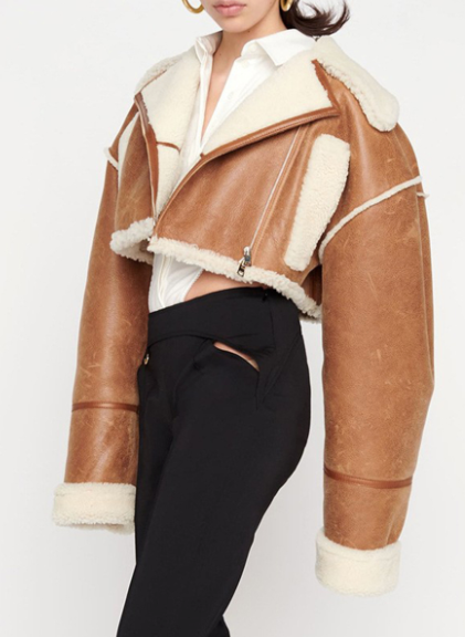 Brownie sheepskin aviator jacket